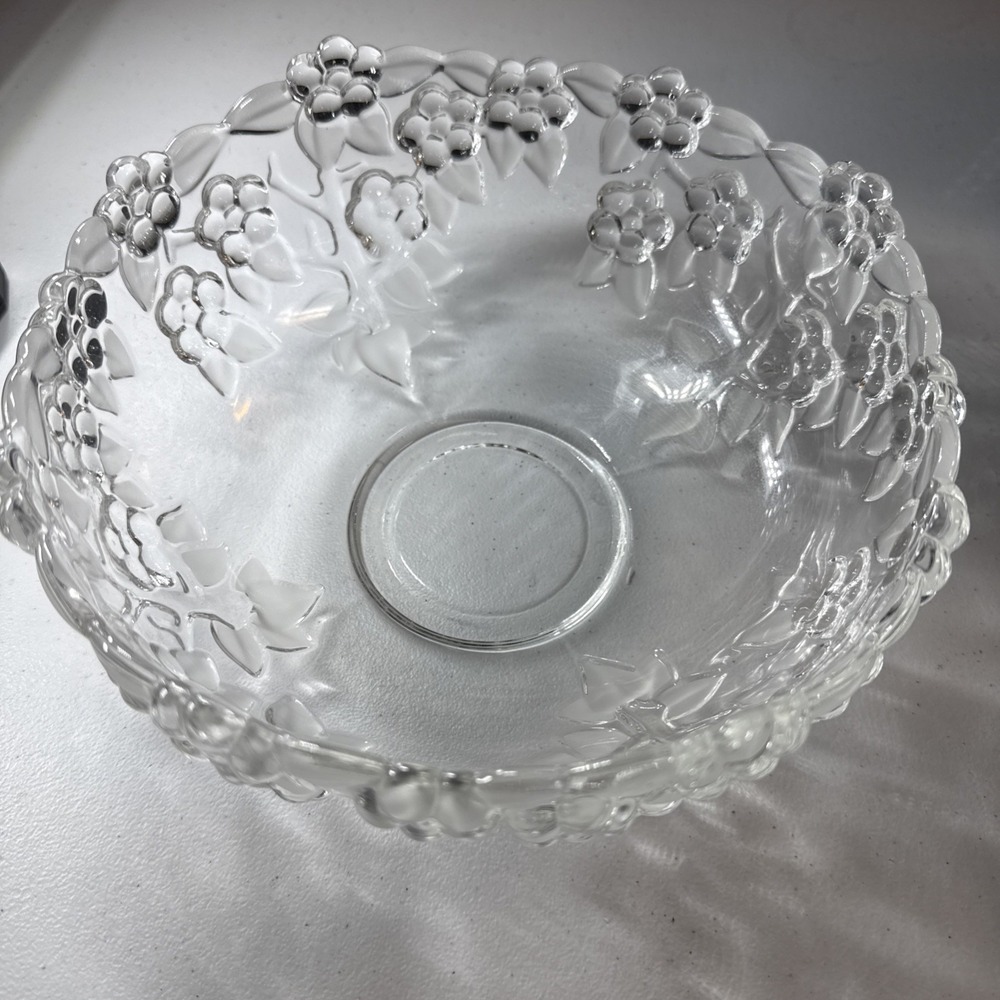 Vintage Walther By Mikasa 8.5 "Carmen" Crystal Glass Serving Bowl